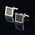 Stainless Steel Silver Square Vintage Men's Wedding Gift Cuff Links