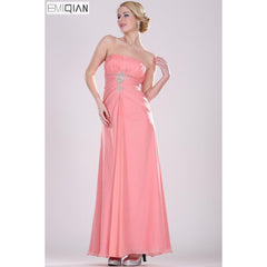 Strapless Empire Long Bridesmaid Dress