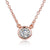 Swarovski Crystal 18K Rose Plated Bezel Necklace