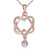 Swarovski Crystal 18K Rose Plated Intertwined Hearts Necklace