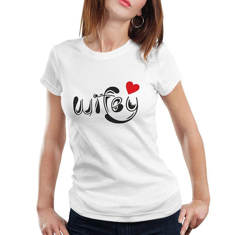T Shirt Wifey Heart O-Neck T-Shirt
