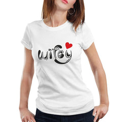 T Shirt Wifey Heart O-Neck T-Shirt