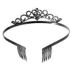 Tiara Black Rhinestones