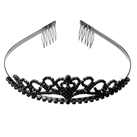 Tiara Black Rhinestones