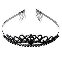Tiara Black Rhinestones