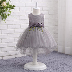 TUTU Flower Girl Dresses Pink Green Gray Short Front Long Back