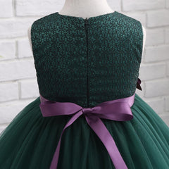 TUTU Flower Girl Dresses Pink Green Gray Short Front Long Back