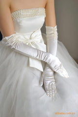 Ultra Long Beaded Wedding Gloves