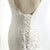 V-Neck Sleeveless Mermaid Wedding Dress Form Fitting Lace Fabric Short Train