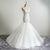 V-Neck Sleeveless Mermaid Wedding Dress Form Fitting Lace Fabric Short Train