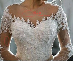 Vestidos De Noiva 2019 Elegant A Line Long Sleeve Wedding Dress
