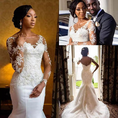 Vintage African Mermaid Wedding Dresses 2019