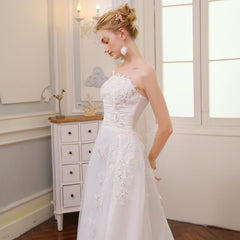 Vintage Belt Long Train Wedding Dress