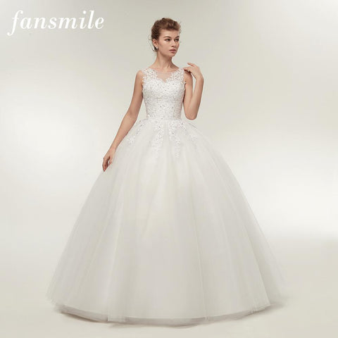 Vintage Lace Up Ball Wedding Dress