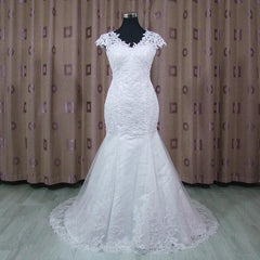 Vintage Mermaid Lace Wedding Dress Appliques