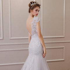 Vintage Mermaid Lace Wedding Dress Appliques