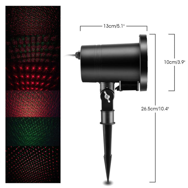 Led Green Projection Light Waterproof Laser Projector Light Red and Green with 4 Modes