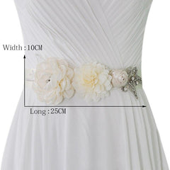 Wedding Belt Satin Flower Pearl Decoration