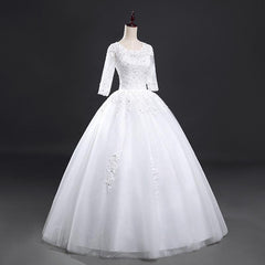 Wedding Dress Ball Gown/ Princess Style Lace Vintage Plus Size Available Long Sleeves