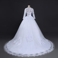 Wedding Dress Ball Gown/ Princess Style Lace Vintage Plus Size Available with Jacket