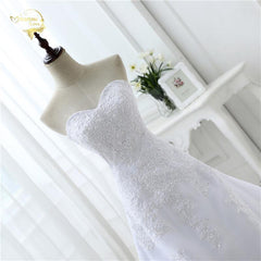 Wedding Dress Elegant Organza Applique Beading