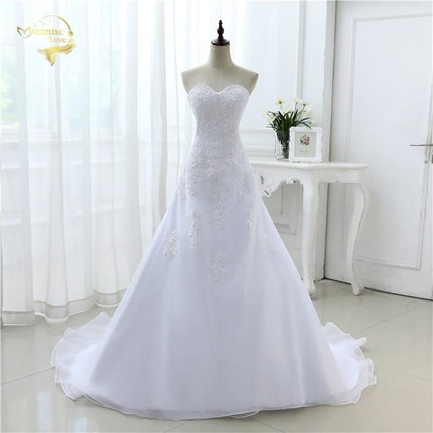 Wedding Dress Elegant Organza Applique Beading