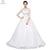 Wedding Dress Lace Half Sleeve Court Train Boat Neck Elegant Wedding Gown