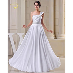 Wedding Dresses Beading One Shoulder