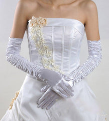 Wedding Gloves Winter Length Satin