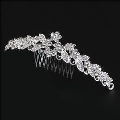 Wedding Tiara Rhinestones Crystal Flower Comb