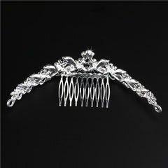 Wedding Tiara Rhinestones Crystal Flower Comb