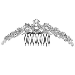 Wedding Tiara Rhinestones Crystal Flower Comb