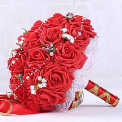 Whimsical Bouquet with Flowing Ribbons Multiple colors