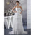 White A Line Tulle Wedding Dress