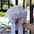 White Bridal Bouquet Brooch Pearl and Feather
