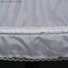 White Children Petticoat A-line 3 Hoops Kids Crinoline Underskirt