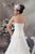 White Flower A Line Applique Wedding Dress Sweetheart Neckline