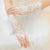 White Ivory Fingerless Rhinestone Lace Sequins Gloves