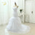 White Organza Simple Elegant Mermaid Wedding Dress