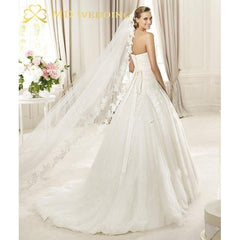 White/Ivory Wedding Veil 3m Long Comb