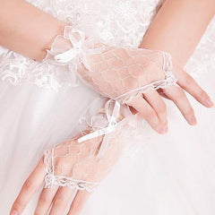 Women Lace Net  Gloves