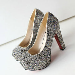 Women Platform Chunky High Heel Pumps