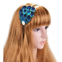 Women's Vintage Style  Peacock Feather Headband