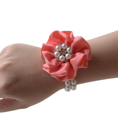 Wrist Corsage pearl accents Multiple Colors