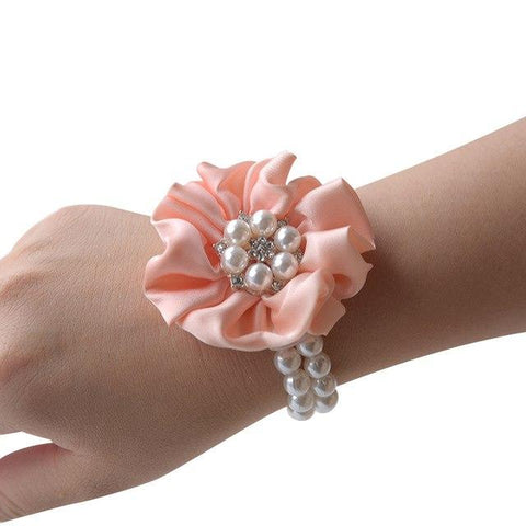 Wrist Corsage pearl accents Multiple Colors